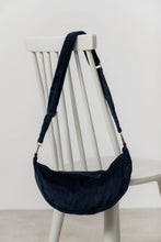 Load image into Gallery viewer, Lily & Me - Cord Crossbody Bag in Navy