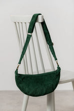 Load image into Gallery viewer, Lily & Me - Cord Crossbody Bag in Pine Green