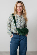 Load image into Gallery viewer, Lily & Me - Cord Crossbody Bag in Pine Green