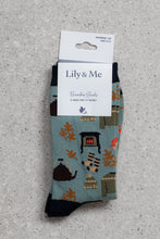 Load image into Gallery viewer, Lily & Me - Cosy Night Socks in Sea Mist