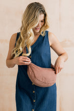 Load image into Gallery viewer, Lily & Me - Crossbody Tencel Bag in Antique Pink