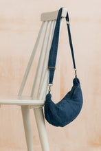 Load image into Gallery viewer, Lily & Me - Linen Denim Crossbody Bag in Blue