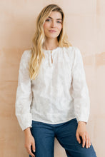 Load image into Gallery viewer, Lily & Me - Emily Embroidered Cotton Blouse in White