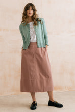 Load image into Gallery viewer, Lily & Me - Estuary Twill Midi Skirt in Antique Pink