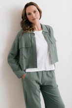 Load image into Gallery viewer, Lily & Me - Grasslands Linen Jacket in Laurel