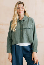 Load image into Gallery viewer, Lily & Me - Grasslands Linen Jacket in Laurel