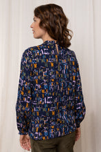 Load image into Gallery viewer, Lily & Me - Laura Gathered Top Cobbles - Navy