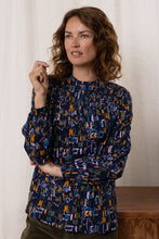 Load image into Gallery viewer, Lily & Me - Laura Gathered Top Cobbles - Navy