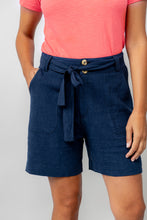 Load image into Gallery viewer, Lily & Me - Naomi Linen Shorts in Navy