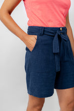 Load image into Gallery viewer, Lily & Me - Naomi Linen Shorts in Navy