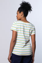Load image into Gallery viewer, Lily & Me - New Tee Colour Stripe - White/Lavender