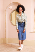 Load image into Gallery viewer, Lily & Me - Patsy Shirt Violet Print in Moss