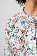 Load image into Gallery viewer, Lily & Me - Rachel Frill Blouse Feather Ditsy Print in Ecru
