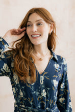 Load image into Gallery viewer, Lily & Me - Botanical Study Rosanna Dress in Navy