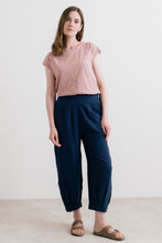 Load image into Gallery viewer, Lily & Me - Sail Plain Linen Trousers in Navy