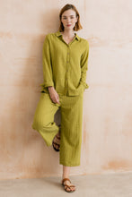 Load image into Gallery viewer, Lily & Me - Savannah Seersucker Shirt in Lime