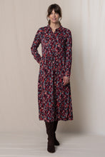 Load image into Gallery viewer, Lily & Me - Seasons Dress Floral Ikat - Mulberry