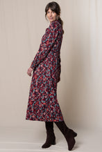 Load image into Gallery viewer, Lily & Me - Seasons Dress Floral Ikat - Mulberry