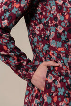 Load image into Gallery viewer, Lily & Me - Seasons Dress Floral Ikat - Mulberry