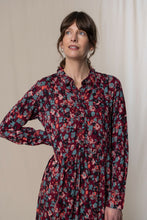 Load image into Gallery viewer, Lily & Me - Seasons Dress Floral Ikat - Mulberry