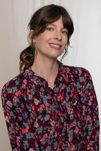 Load image into Gallery viewer, Lily & Me - Seasons Dress Floral Ikat - Mulberry