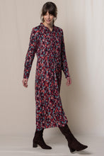 Load image into Gallery viewer, Lily & Me - Seasons Dress Floral Ikat - Mulberry