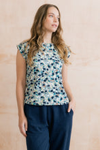 Load image into Gallery viewer, Lily & Me - Sway Water Violet Printed T-Shirt in Ocean