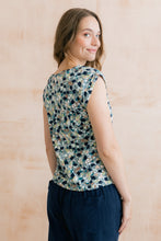 Load image into Gallery viewer, Lily & Me - Sway Water Violet Printed T-Shirt in Ocean