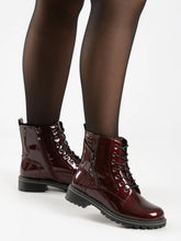 Load image into Gallery viewer, Lunar - Allison Patent Ankle Boot in Burgundy