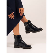 Load image into Gallery viewer, Lunar - Parlour Patent Ankle Boot in Navy