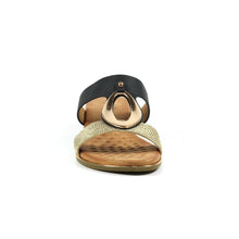 Load image into Gallery viewer, Lunar - Porto Wedge Sandal in Black