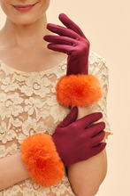 Load image into Gallery viewer, Powder - Bettina Gloves - Burgundy Tangerine