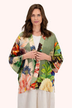 Load image into Gallery viewer, Powder - Botanical Bouquet Mid Length Kimono in Sage