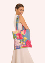 Load image into Gallery viewer, Powder - Canvas Tote Bag in Floral Study Denim