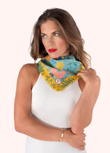 Load image into Gallery viewer, Powder - Cotton Bandana Scarf in Blue Blooms