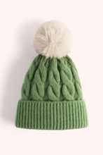 Load image into Gallery viewer, Powder - Elise Bobble Hat in Sage/Cream