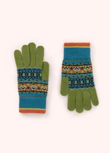 Load image into Gallery viewer, Powder - Fair Isle Gloves in Teal Mix