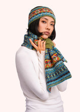 Load image into Gallery viewer, Powder - Fair Isle Scarf in Teal Mix