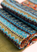 Load image into Gallery viewer, Powder - Fair Isle Scarf in Teal Mix