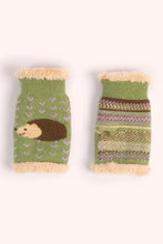 Load image into Gallery viewer, Powder - Hedgehog Wrist Warmers in Sage