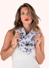 Load image into Gallery viewer, Powder - Infinity Scarf in Watercolour Birds