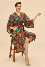 Load image into Gallery viewer, Powder - Kimono Gown - Chocolate Ikat