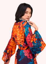 Load image into Gallery viewer, Powder - Long Kimono Gown in Chrysanthemum