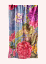 Load image into Gallery viewer, Powder - Linen/Cotton Mix Scarf in Floral Study Denim