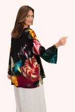 Load image into Gallery viewer, Powder - Opulent Florals Mid-Length Kimono in Chocolate