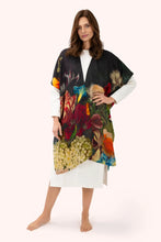 Load image into Gallery viewer, Powder - Opulent Florals Wool Wraparound in Chocolate