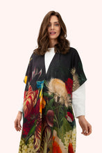 Load image into Gallery viewer, Powder - Opulent Florals Wool Wraparound in Chocolate