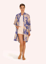 Load image into Gallery viewer, Powder - Oversized Shirt Dress in China Blue Blooms