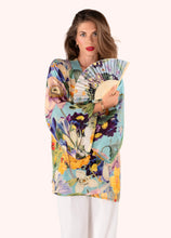 Load image into Gallery viewer, Powder - Satin Hand Fan in Spring Flora
