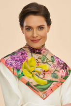 Load image into Gallery viewer, Powder - Silk Square Scarf - Exotic Evening Cream